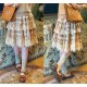 Surface Spell Blooming Roses Over A Porch High Waist Skirt(Pre-Order)